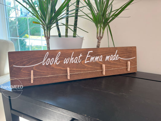 "Look What I Made" Artwork Display Sign